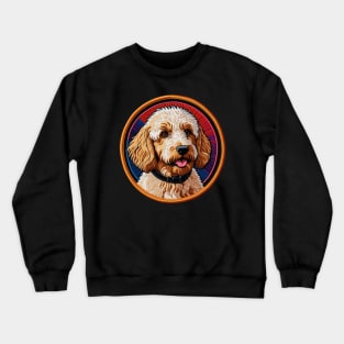 Golden Doodle Embroidered Patch Crewneck Sweatshirt